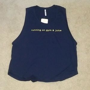 "Running on Gym & Juice" Fabletics tank top